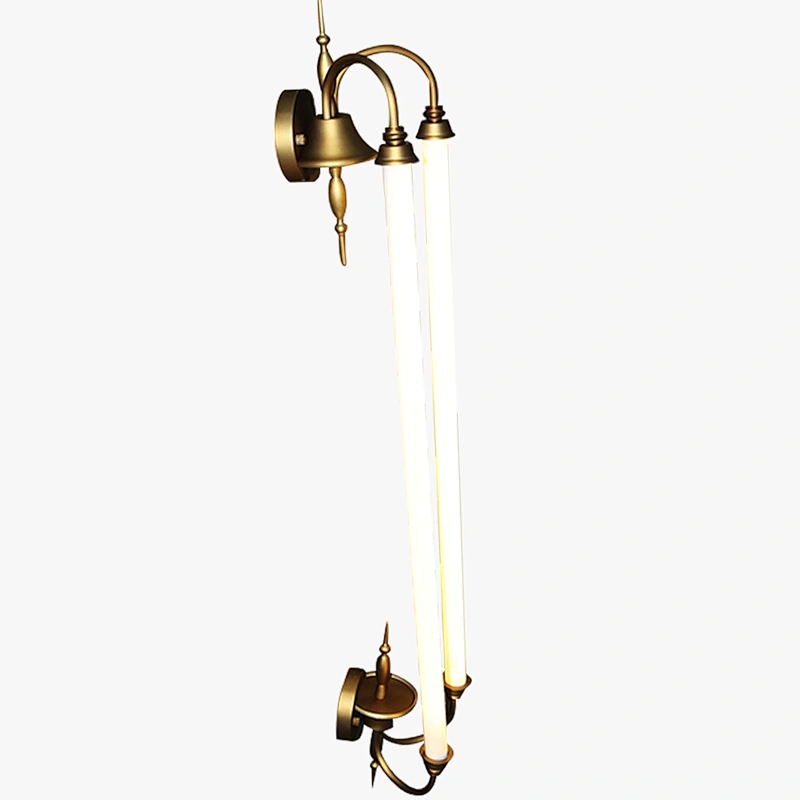 Modern hotel decorative lighting brass retro double LED wall lamp