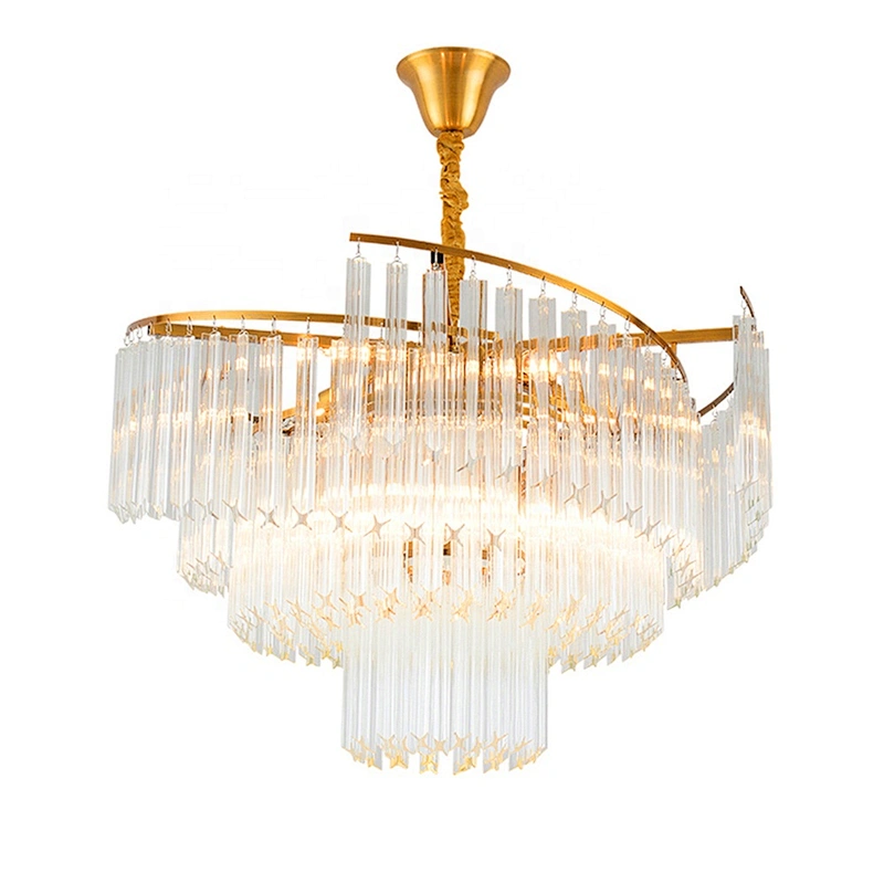 American Style Decor Modern Luxury Lighting Glass Brass Chandelier Pendant Lights