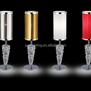 Small colorful glass base table light