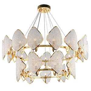 Modern Wedding Decorative Lighting  Luxury Hotel Crystal Chandelier Chandeliers Pendant Lights