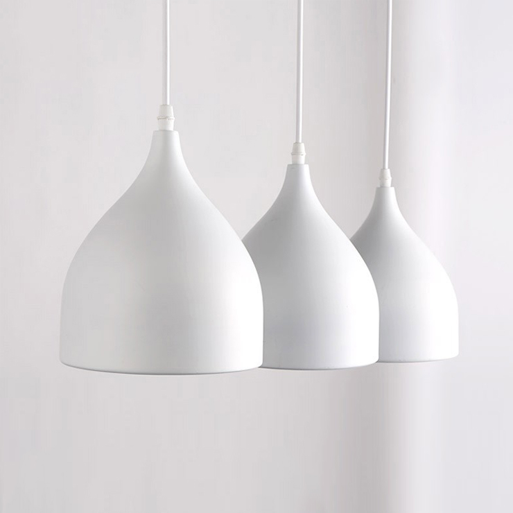 Dinning Room/club/ Coffee House Pendent Lamp Simple Metal Modern Pendant Lamp Contemporary Rebecca Lighting Electric Iron White
