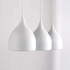 Dinning Room/club/ Coffee House Pendent Lamp Simple Metal Modern Pendant Lamp Contemporary Rebecca Lighting Electric Iron White