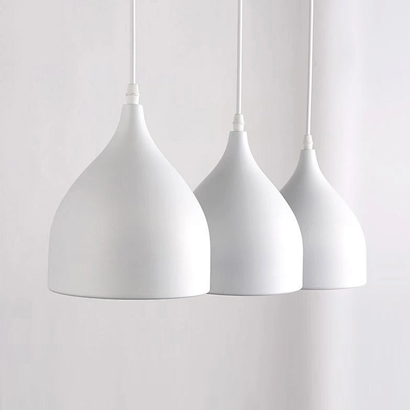 Dinning Room/club/ Coffee House Pendent Lamp Simple Metal Modern Pendant Lamp Contemporary Rebecca Lighting Electric Iron White