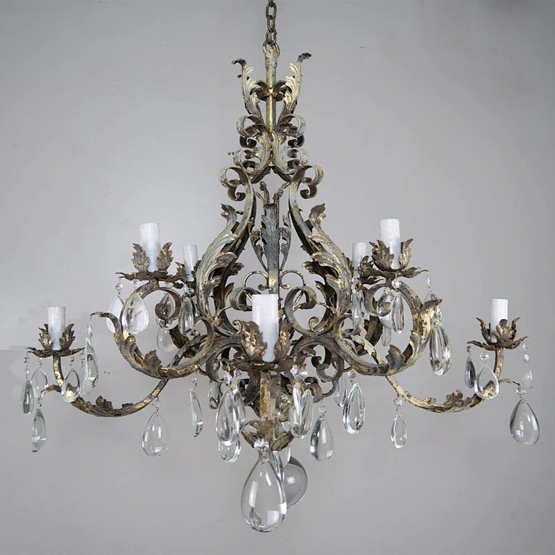 Custom hotel lighting Moroccan style crystal chandeliers Mediterranean hollow iron chandeliers&pendant lights