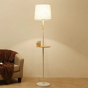 modern hotel living room standing light   woood metal floor lamp