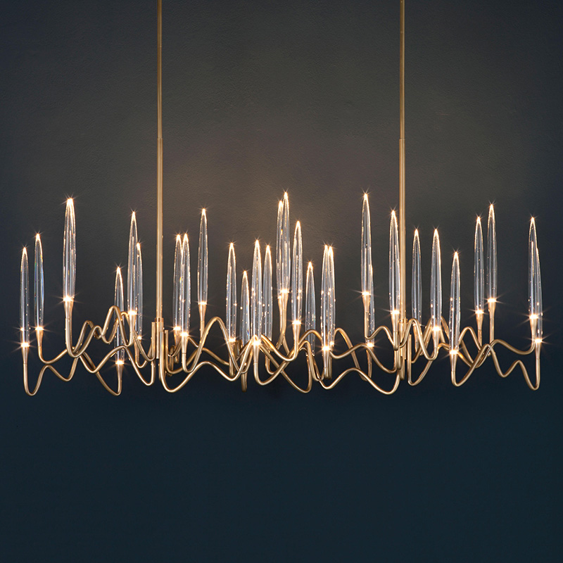 Modern Interior Led  Crystal Glass Chandelier Design For Villa And Hotel Pendant Light