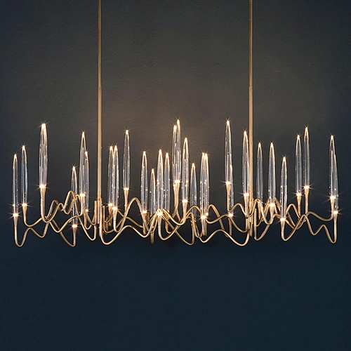 Modern Interior Led  Crystal Glass Chandelier Design For Villa And Hotel Pendant Light