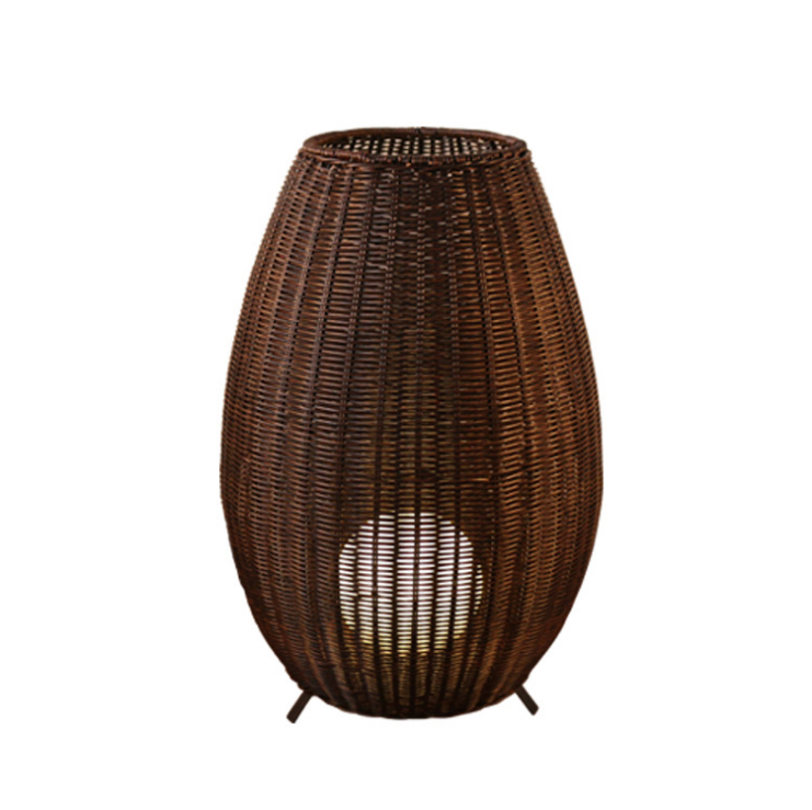 Modern unique hotel Living room bedroom rattan standing table floor lamp