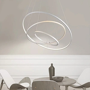 Modern aluminum circular led chandelier for hotel