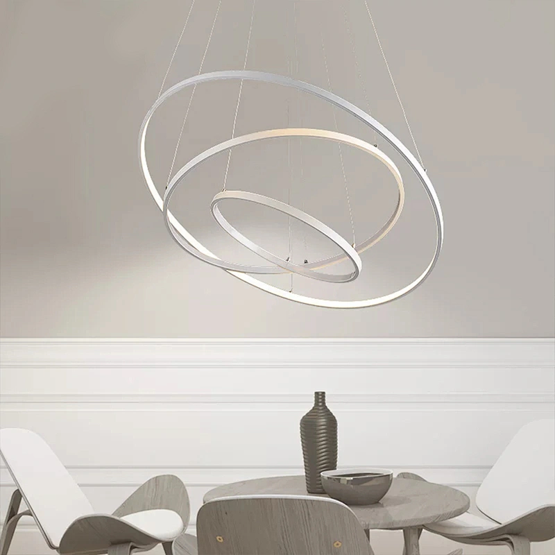 Modern aluminum circular led chandelier for hotel