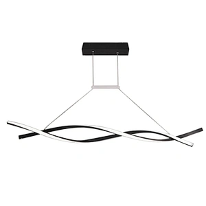 Modern Nordic design Spiral restaurant kitchen home aluminum black led chandelier