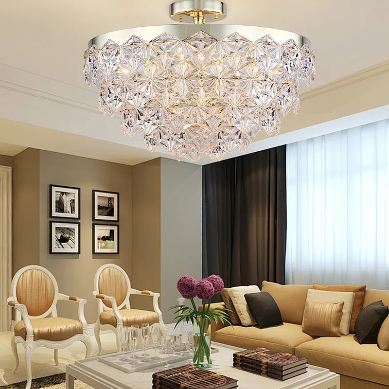 Post Modern Glass And Crystal Chandeliers Pendant Hanging Lamp For Hotel Project