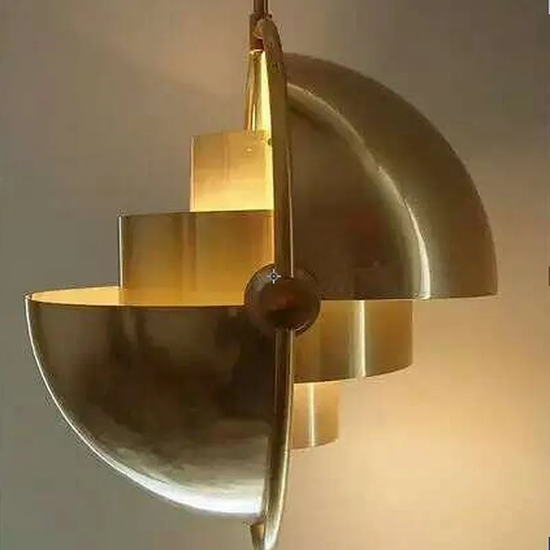 Nordic gold modern simple dining room bar bar coffee shop semicircle chandelier