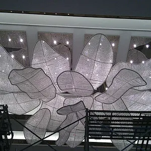 LED big project luxury lighting flower shade