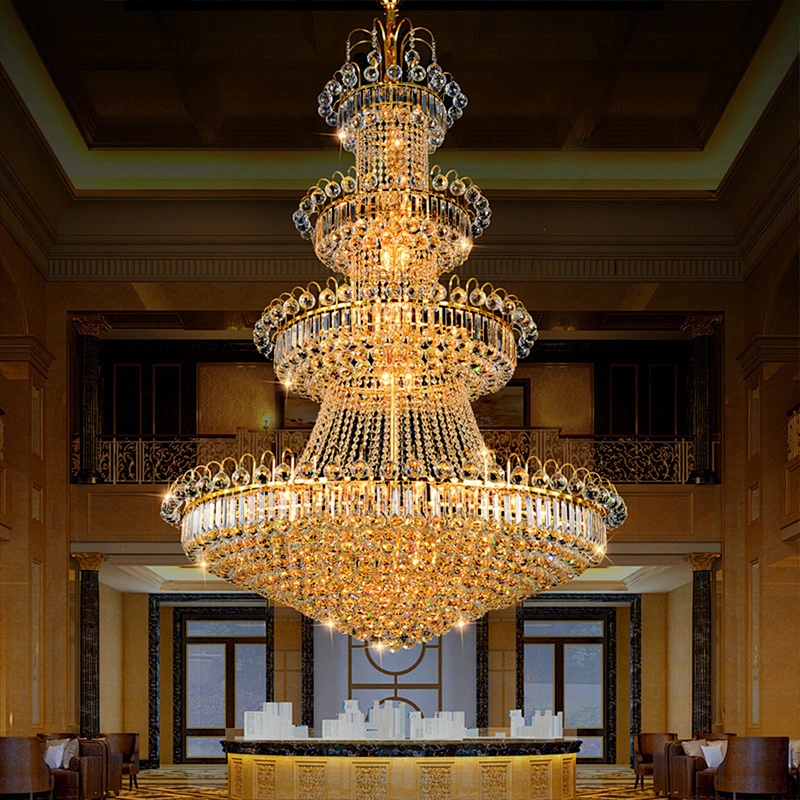 Large hotel lobby stair luxury crystal chandeliers used hotel chandelier from hotel