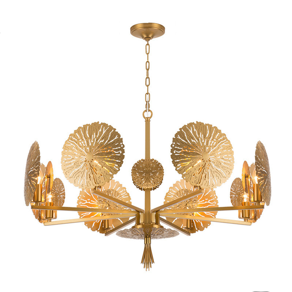 Modern pendant lamps home decor copper brass luxury chandelier