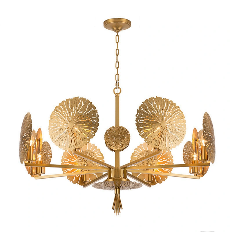 Modern pendant lamps home decor copper brass luxury chandelier