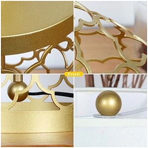 American creative gold wrought iron antique table lamp hotel bedside bedroom living room table lamp