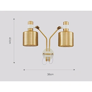 Modern  Metal Lamp Personalized Brass Color Decorative Wall Mount Lamp Hotel Light Fixtures