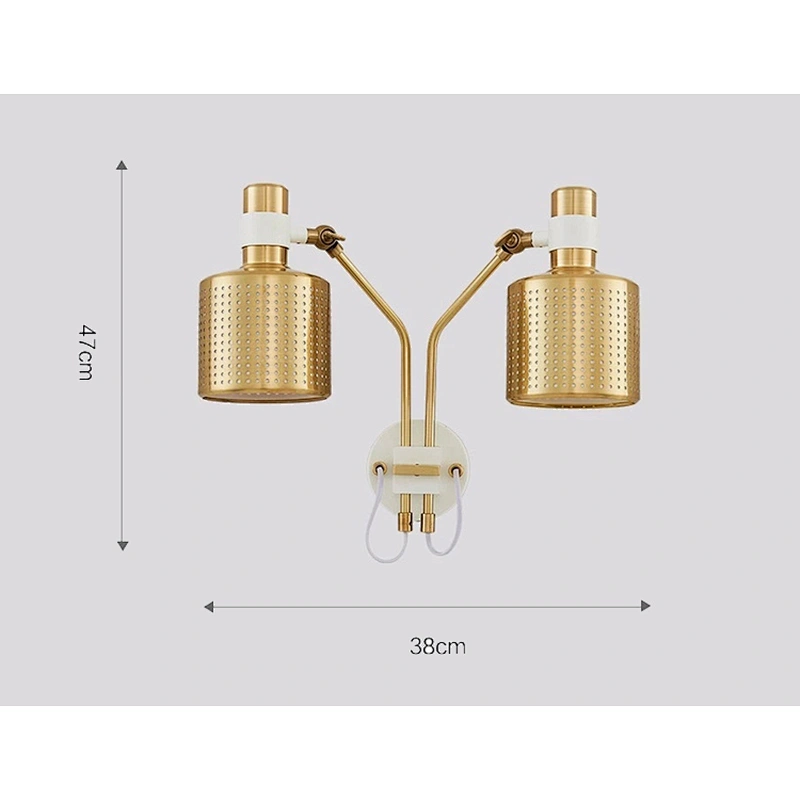 Modern  Metal Lamp Personalized Brass Color Decorative Wall Mount Lamp Hotel Light Fixtures