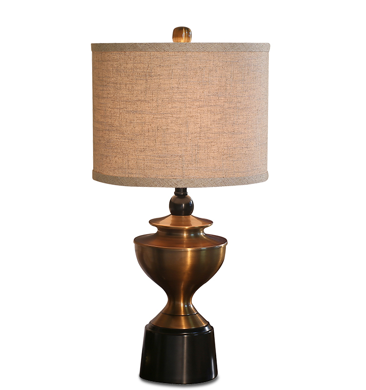 American Custom Design Iron Bronze Table Lamp Vintage Hotel Desk Tables Lighting