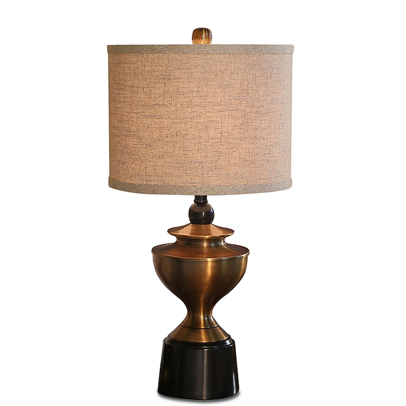 American Custom Design Iron Bronze Table Lamp Vintage Hotel Desk Tables Lighting