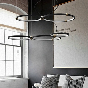 Nordic style simple black Modern led Modern chandelier