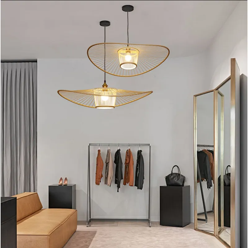 Southeast Asia Bamboo art light creative restaurant teahouse LED hotel chandelier