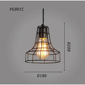 Retro Chandelier Pendant Lights Restaurant Bar Black Lights Design Lighting Hanging Antique Industrial