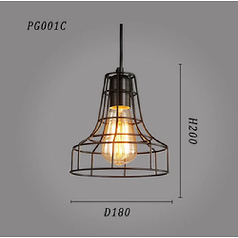 Retro Chandelier Pendant Lights Restaurant Bar Black Lights Design Lighting Hanging Antique Industrial