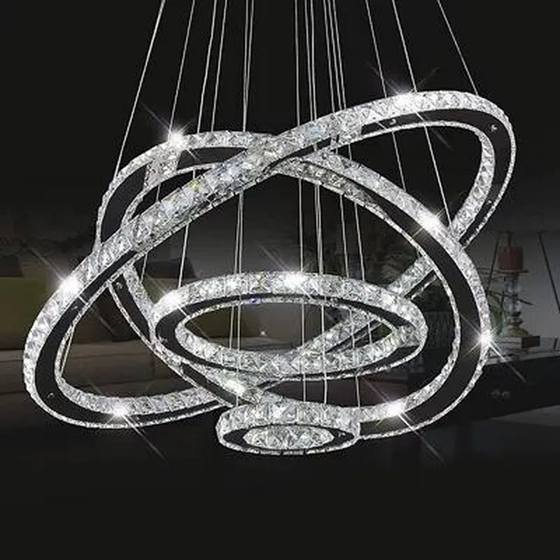 Modern hotel decorative lighting led round  crystal chandelier