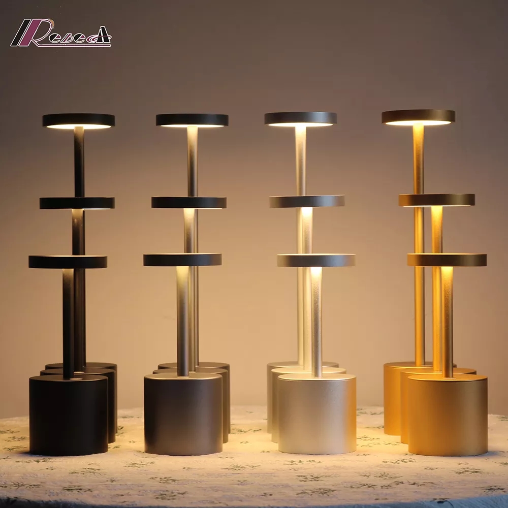 Restaurant Cordless Rechargeable Table Lamp Modern Metal Table Lamps Led Desk Lamp Trend 2022