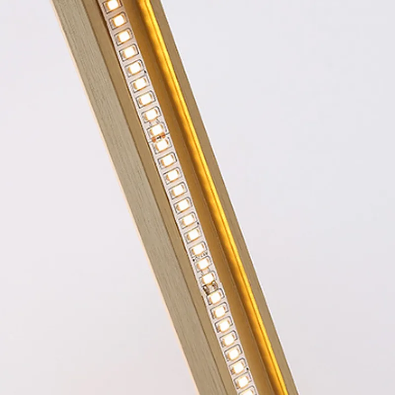 Nordic modern stylish bedroom headrest dining hall wall lamp of Golden fluctuation baton aluminum