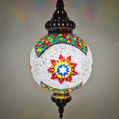 Featured hotel restaurant decorative Mosaic stained glass lampshade system chandeliers Moroccan style chandeliers&pendant lights