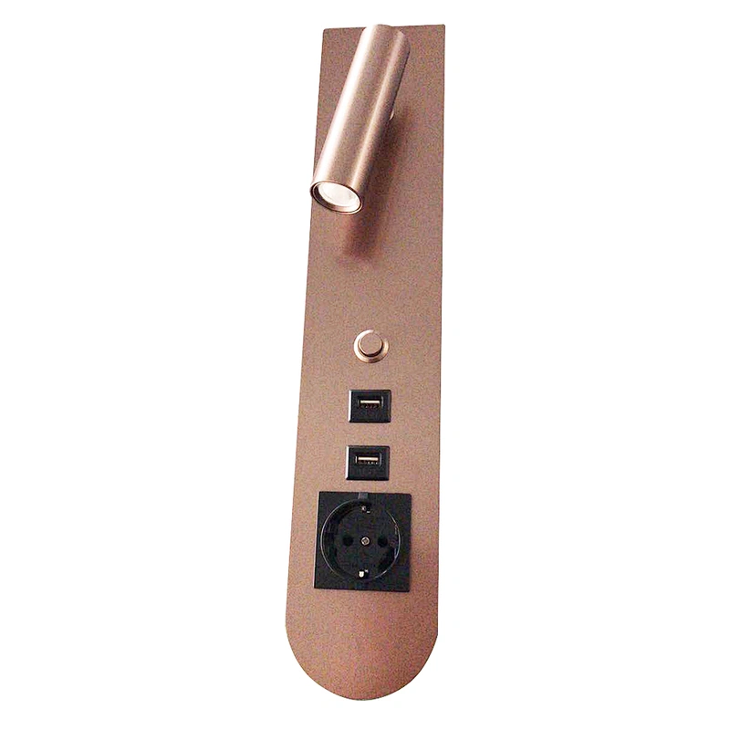 Designed modern rotatable install the lock LED wall lamp with USB inserface