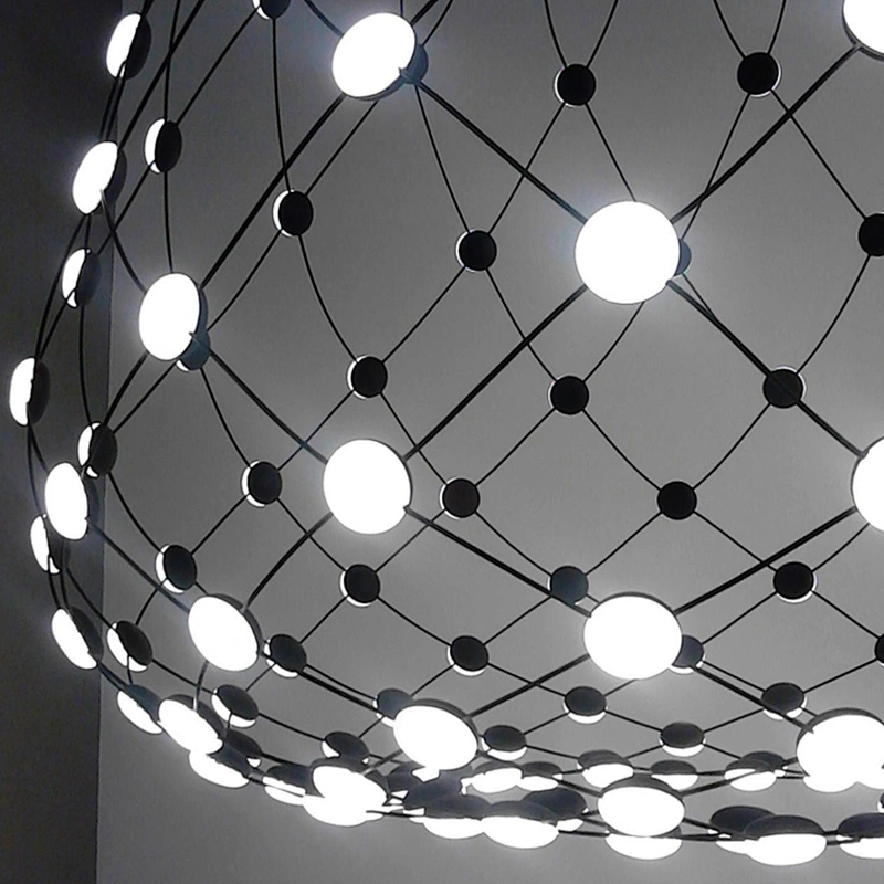 Post modern lighting fixture with   black finish  led pendant