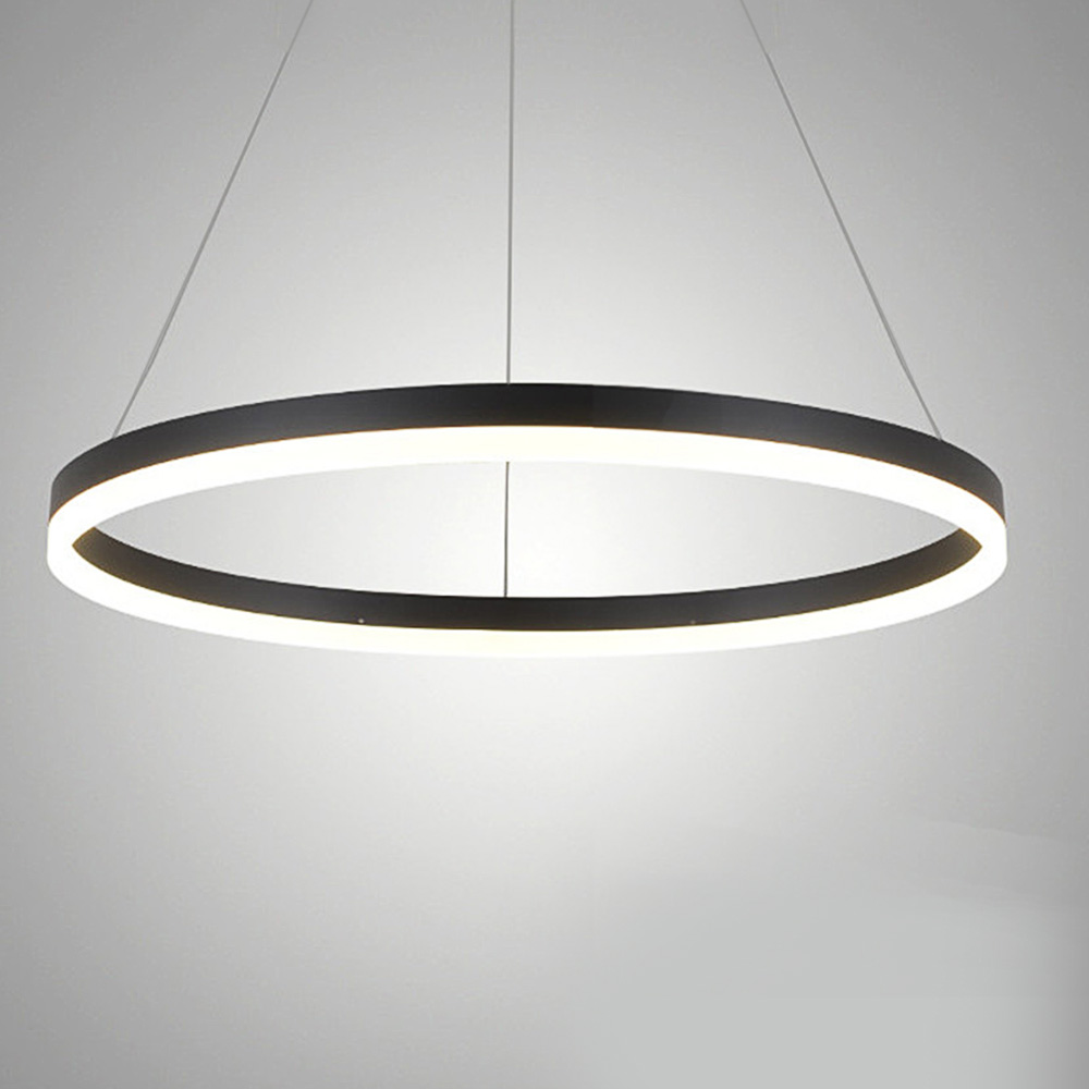 Modern simple creative big circle LED sitting room pendant lamp