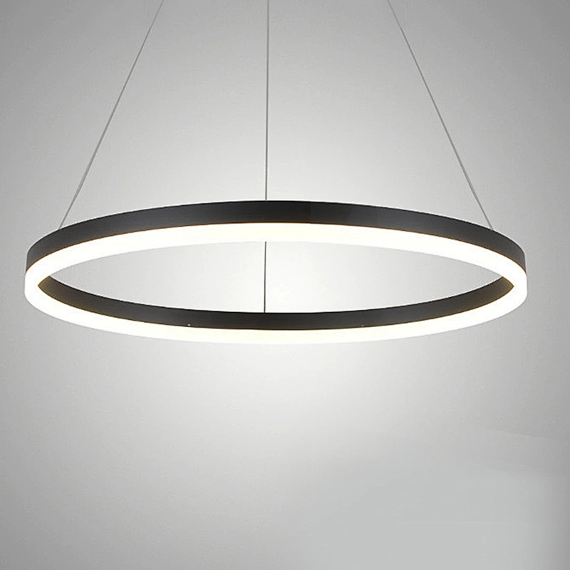 Modern simple creative big circle LED sitting room pendant lamp