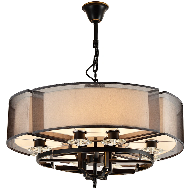Unique  vintage hotel banquet hall rustic lighting black metal iron chandelier