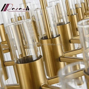 Modern Glass Tube Pendant Lamp for Hotel guest room