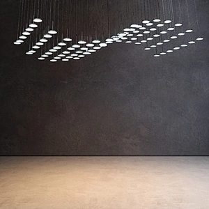 Modern pendant lighting chandeliers large hotel dining room black long led ceiling chandelier