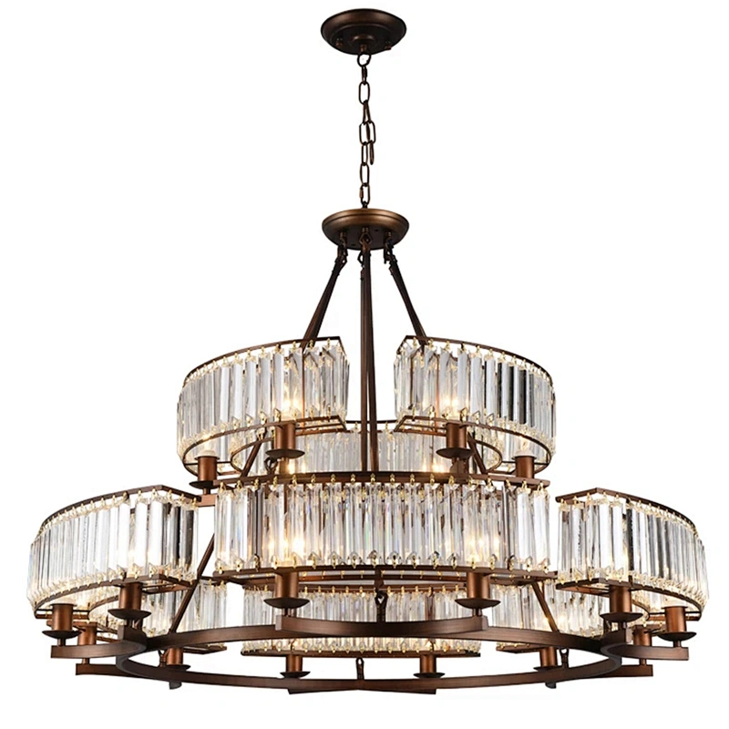 American crystal Pendant Lights Indoor Chandeliers with forging