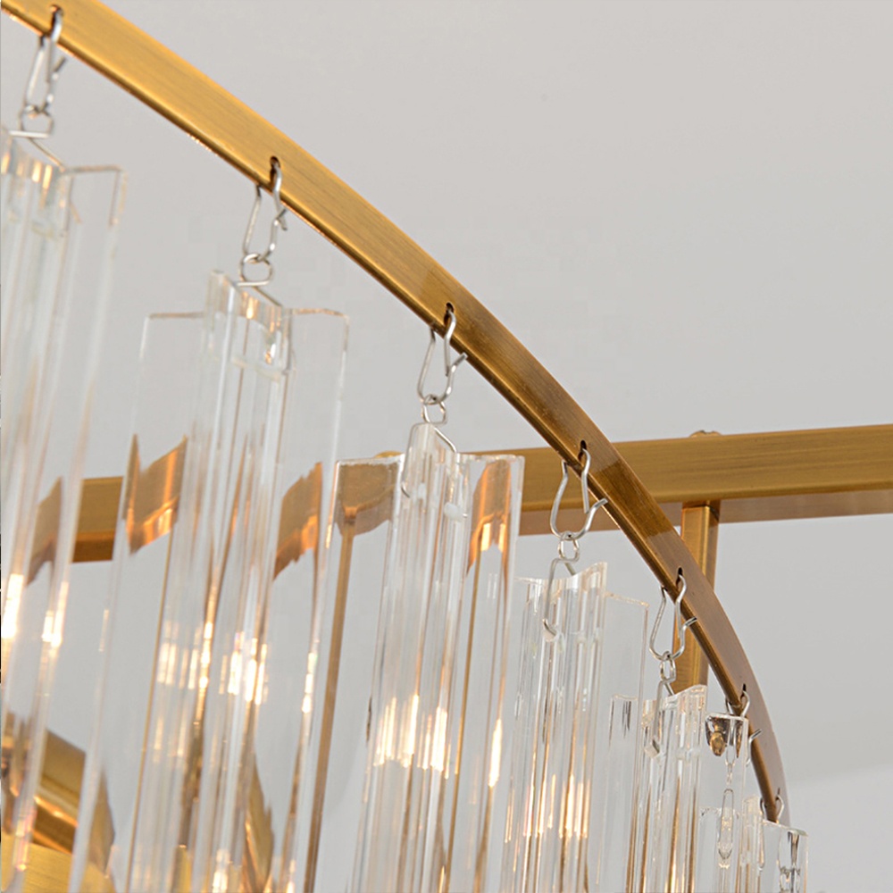 American Style Decor Modern Luxury Lighting Glass Brass Chandelier Pendant Lights