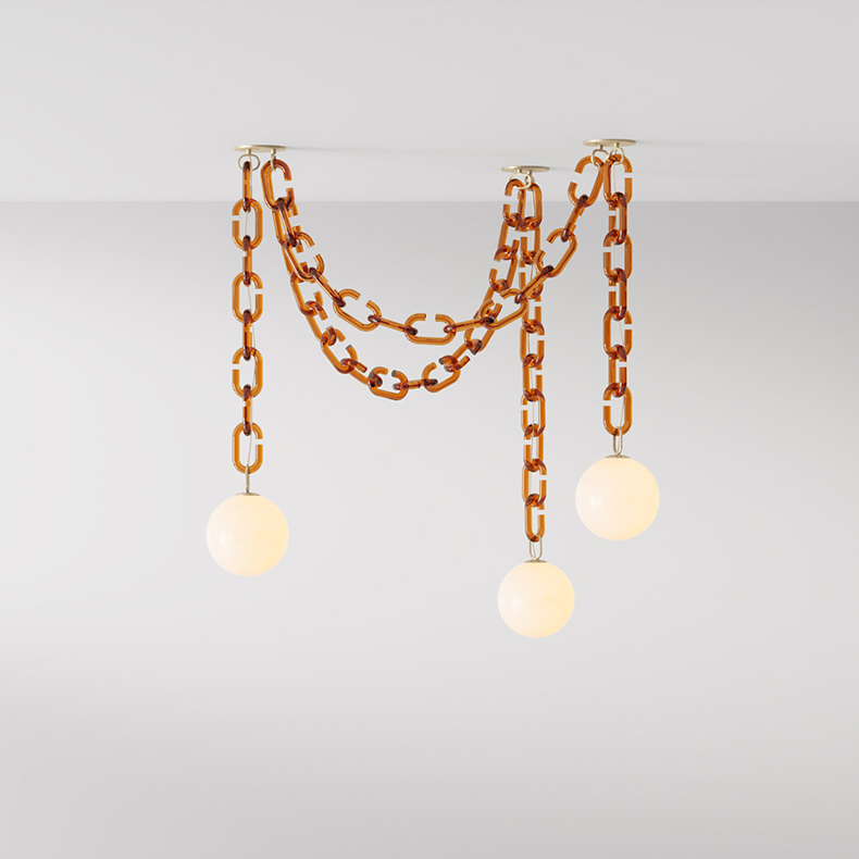 Simple Creative Living Room Chandeliers Cloakroom Clothing Store Restaurant Decorative Indoor Chain Lights