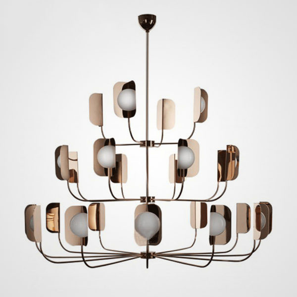 Modern G9 LED Home Lighting Iron Tawny&Red Chandelier Luxury Custom  Acrylic Chandelier Designer for Home