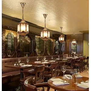 Islamic Chandeliers Iron Lamps with Nostalgic Moroccan Style Chandeliers&pendant Lights Frosted Glass Custom Hotel Restaurant 90