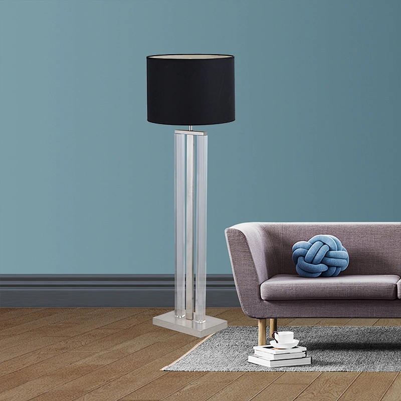 Modern high quality creative interior hotel floor lamp transparent acrylic lamp pole floor lamp