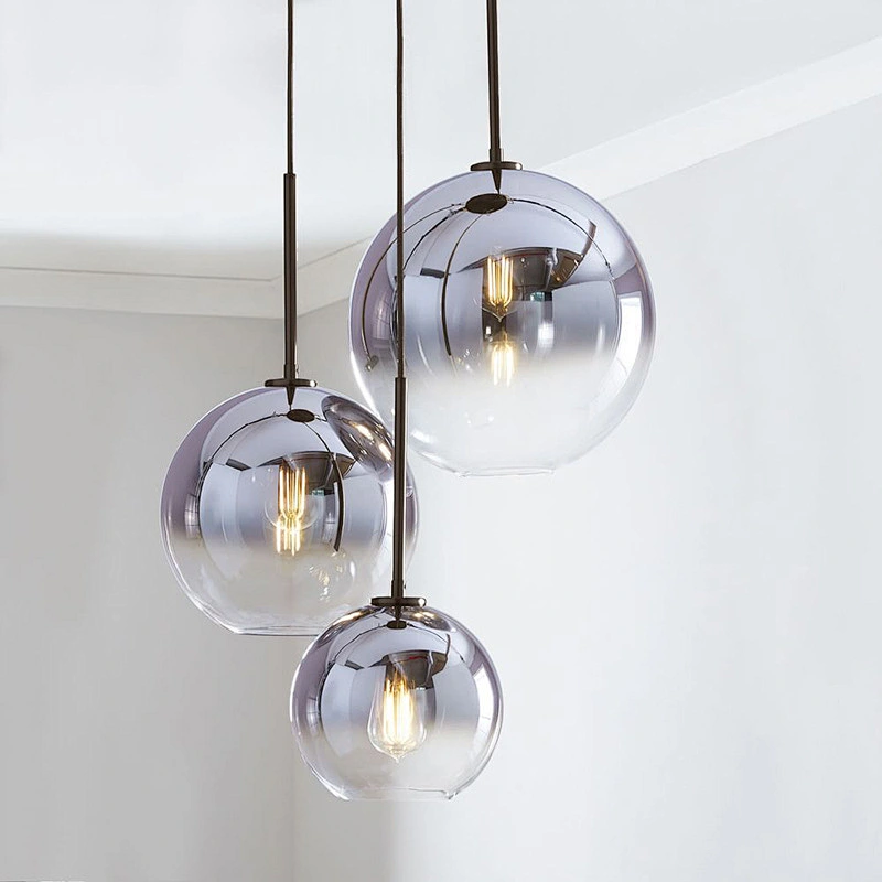 Nordic Simple Glass Shade Modern Pendant Lamp For Restaurant Bar
