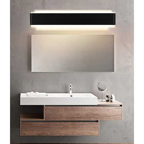 Modern black and white LED aluminum acrylic hotel waterproof bathroom mirror wall lights custom bedroom dressing table lamp IP44