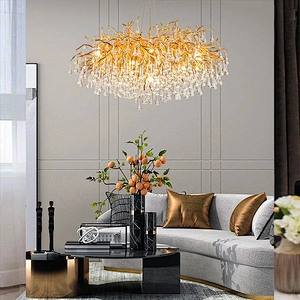 Hotel Villa Modern Indoor Crystal Chandeliers Lighting Living Room Pendant Lights